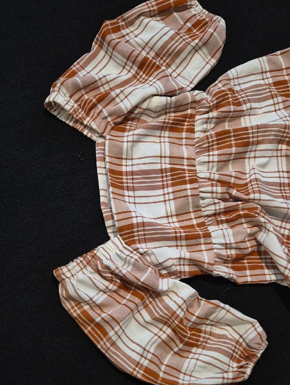 🍂Rust And Creme Plaid Dress🍁 - Picture 4 of 5